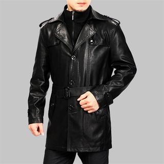 mens leather coat